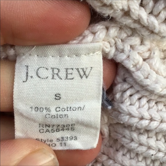 [SOLD] Crew Cableknit Cotton Sweater S - Picture 8 of 8